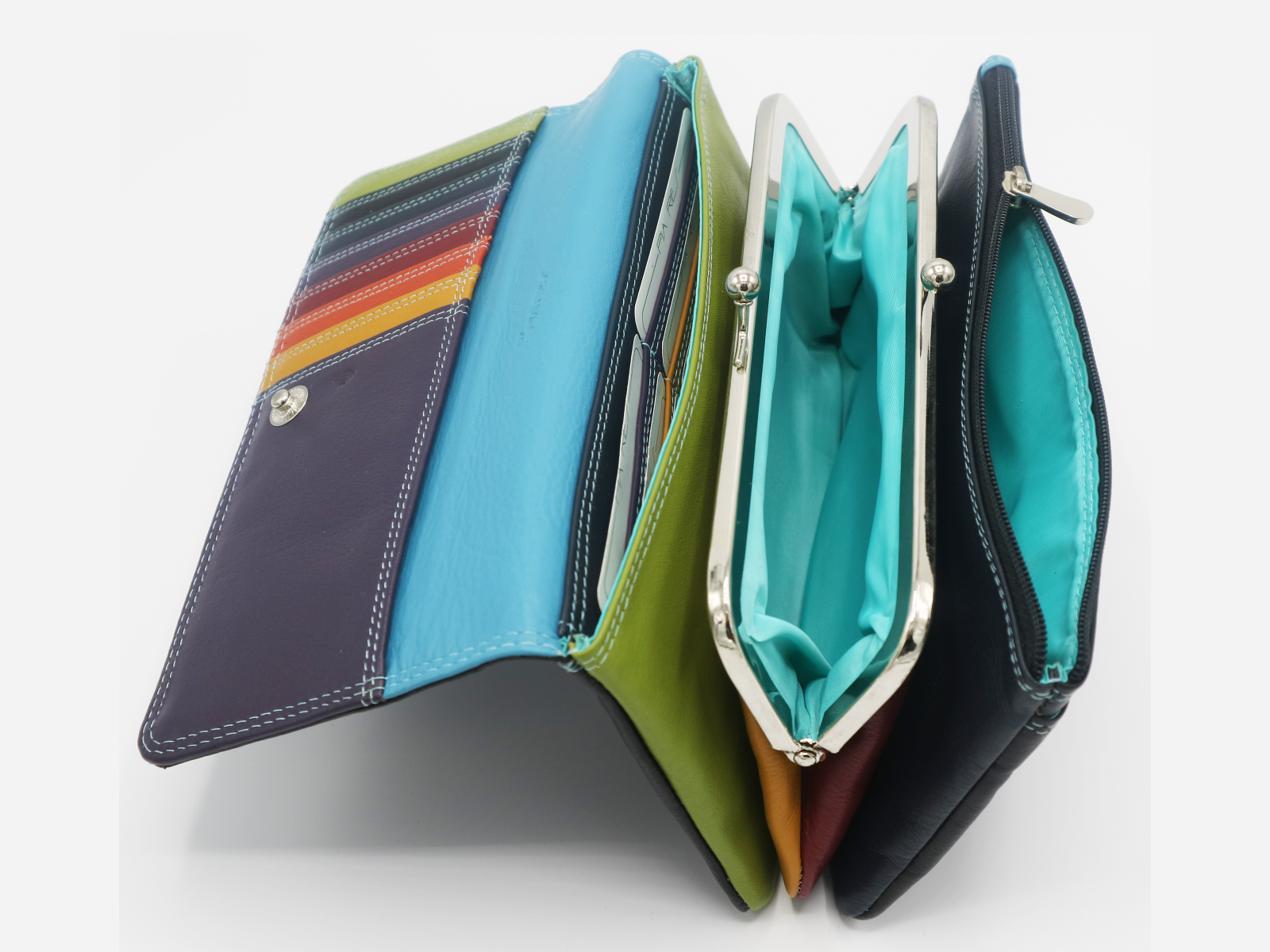 Pia Ries - Schoudertas/Handtas 536 Tropical Leer - Multicolor