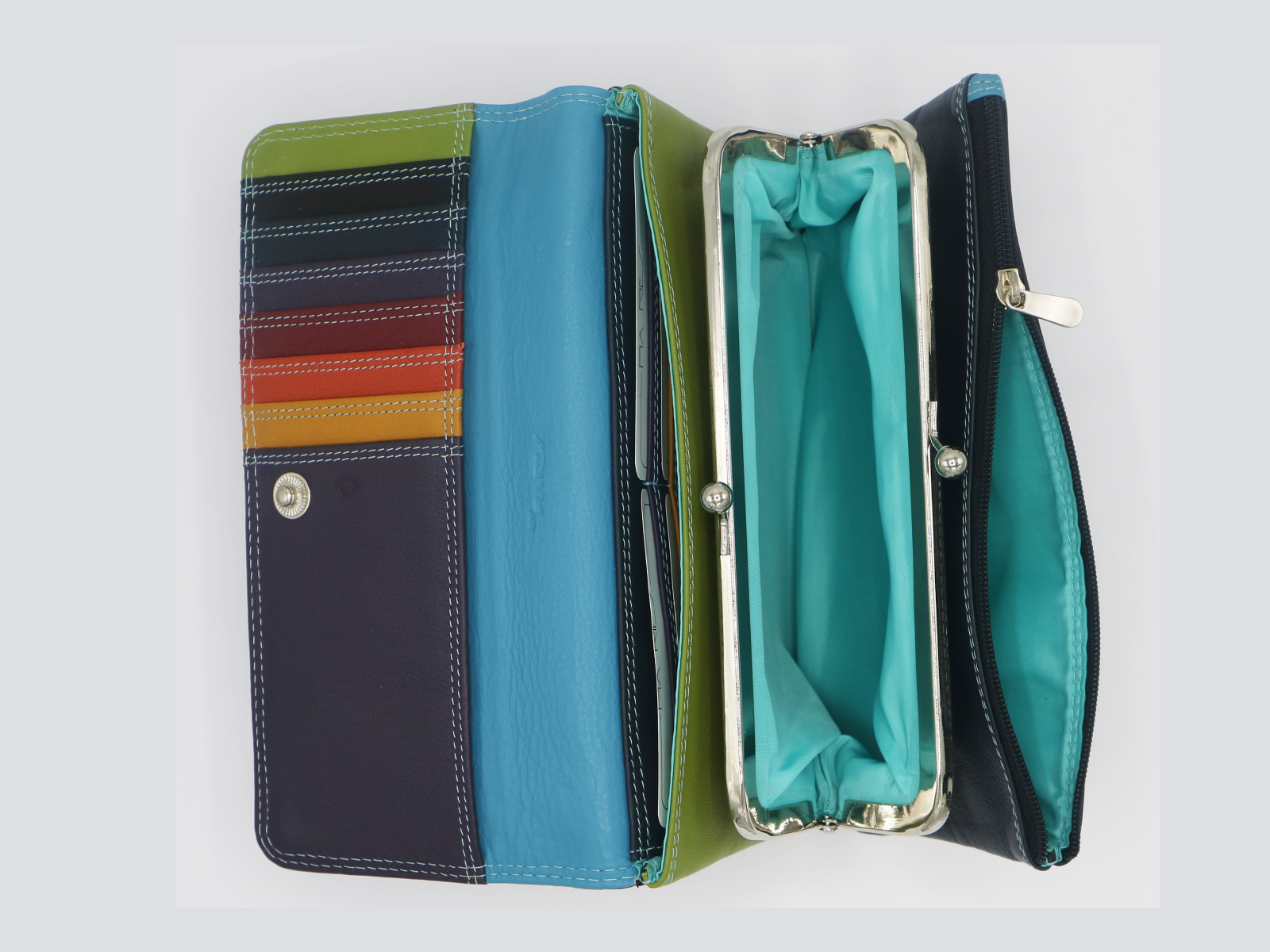 Pia Ries - Schoudertas/Handtas 536 Tropical Leer - Multicolor