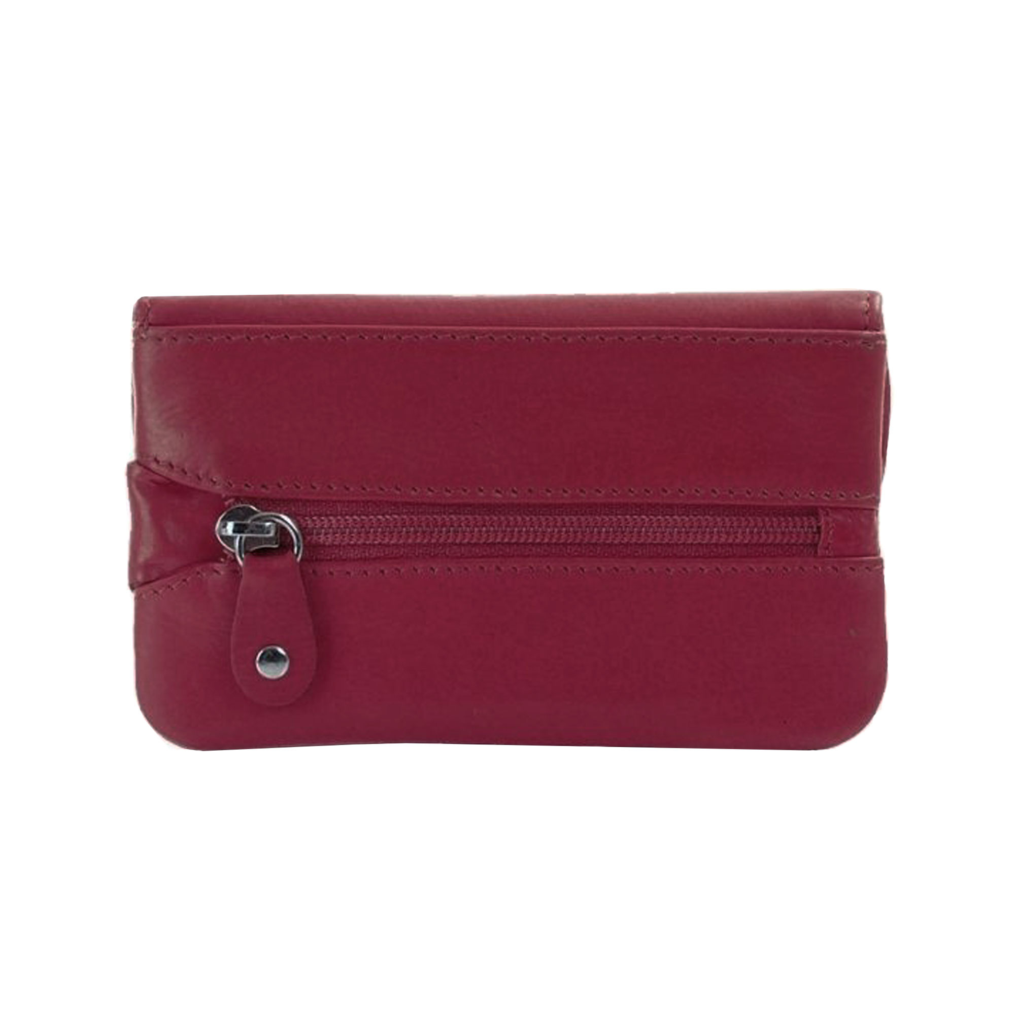 Pia Ries - Kleine portemonnee met sleutel hanger 459-5 Leer - Rood