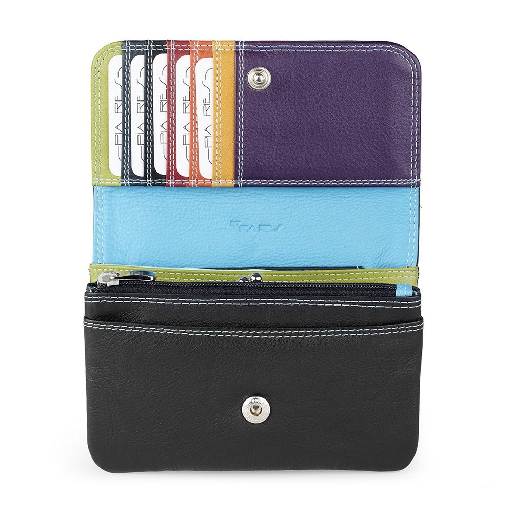 Pia Ries - Overslagportemonnee 532 Tropical Leer - Multicolor