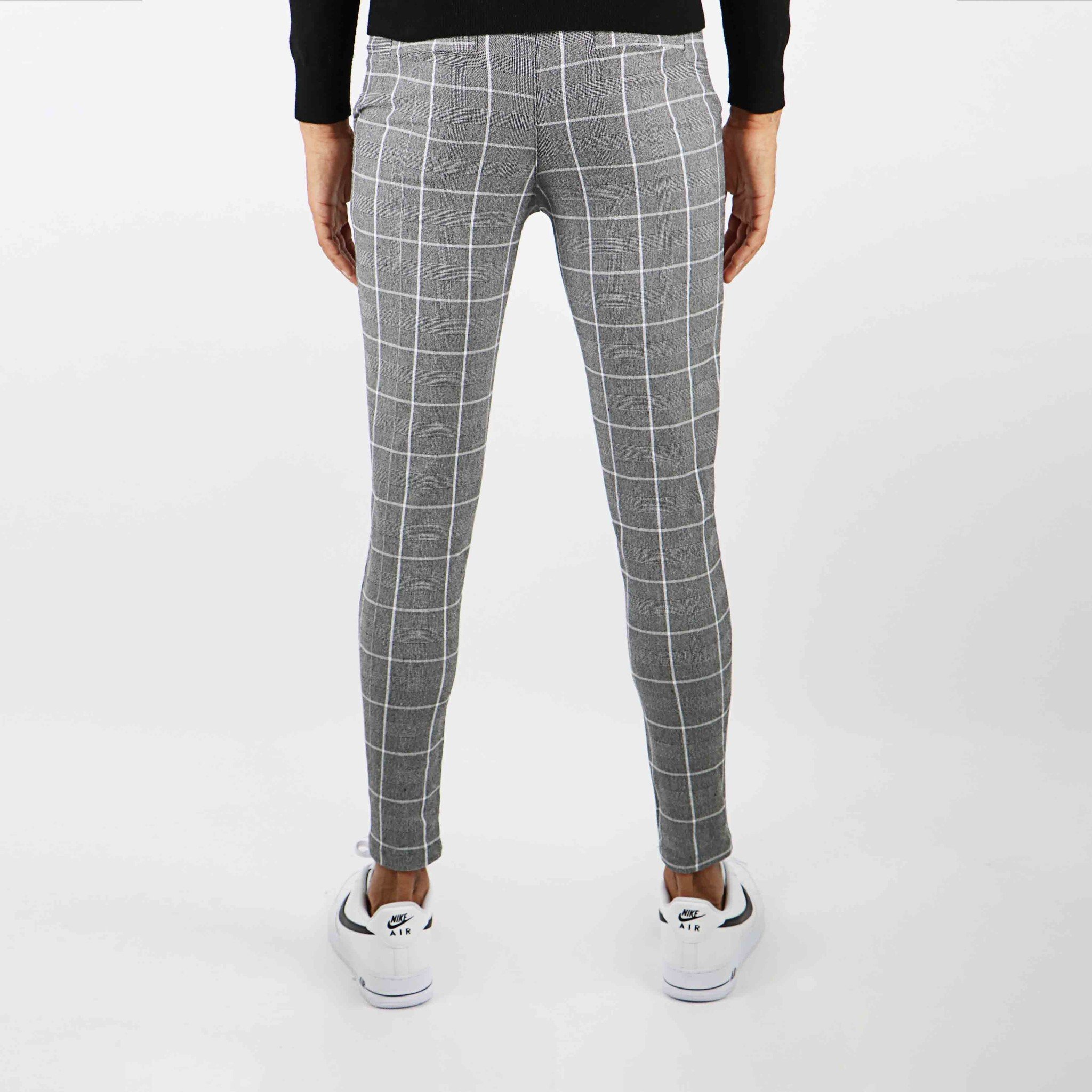 Heren Chino Grijs Geruit Lucca - Gratis verzending | VALENCI - VALENCI