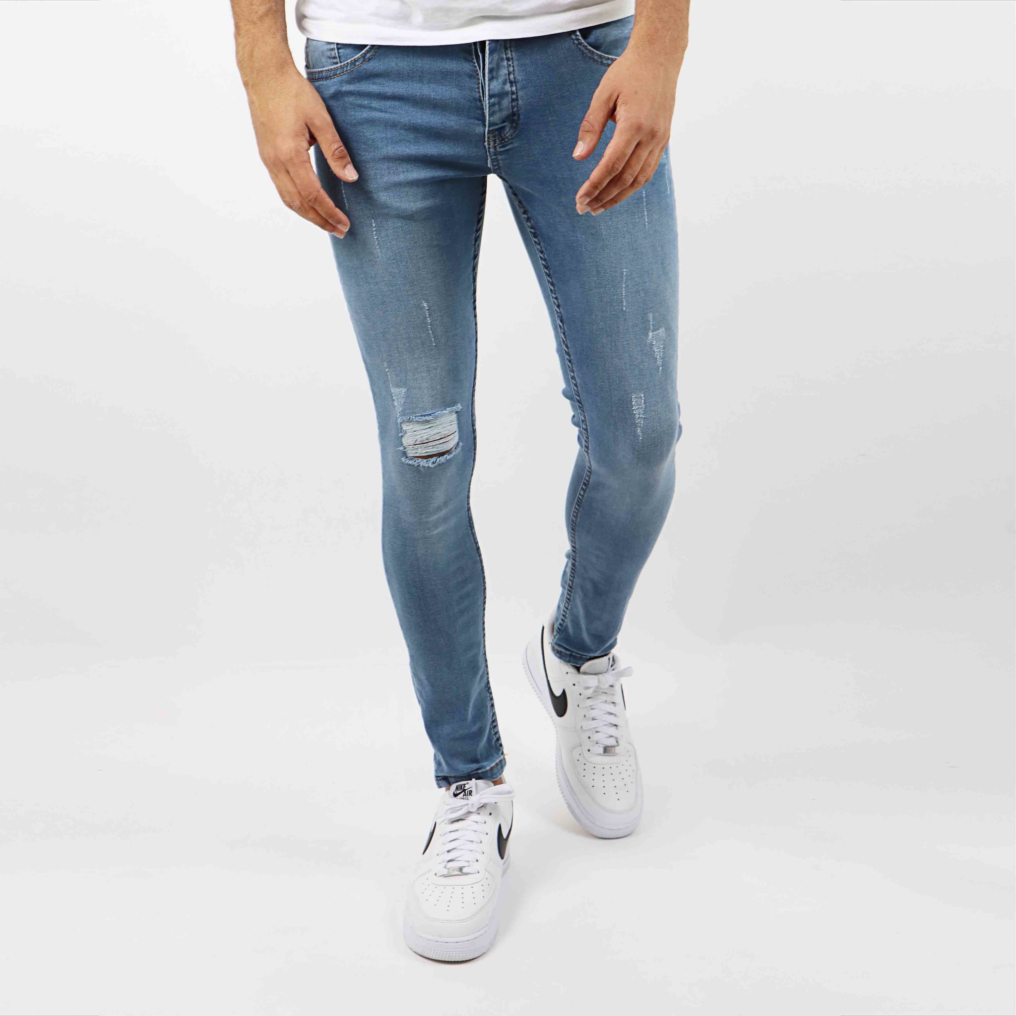 Blauwe Skinny Jeans Heren - Gratis verzending | VALENCI - VALENCI