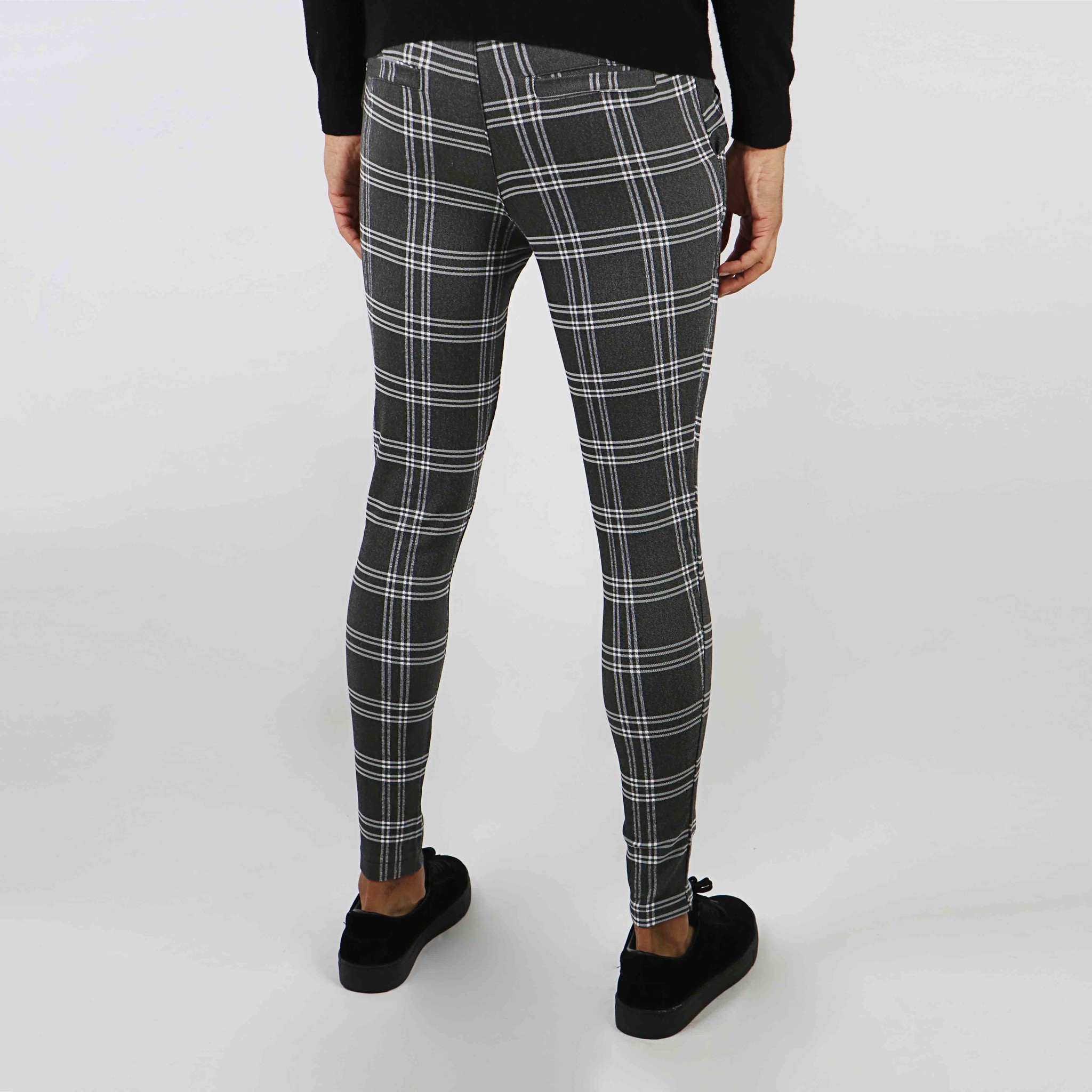 Heren Chino Zwart Ruit Ador - Gratis verzending | VALENCI - VALENCI