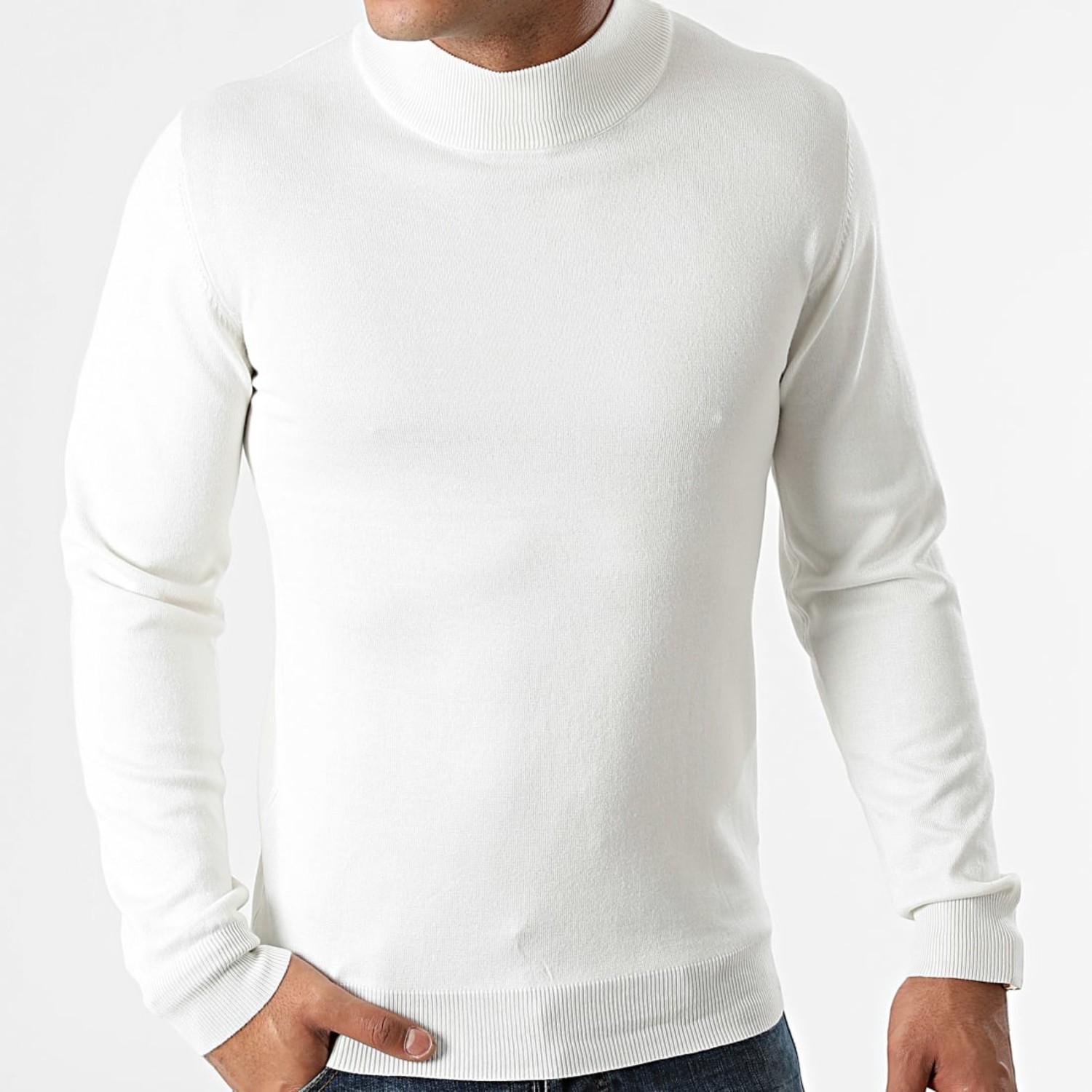 Heren Turtleneck Wit - Gratis 