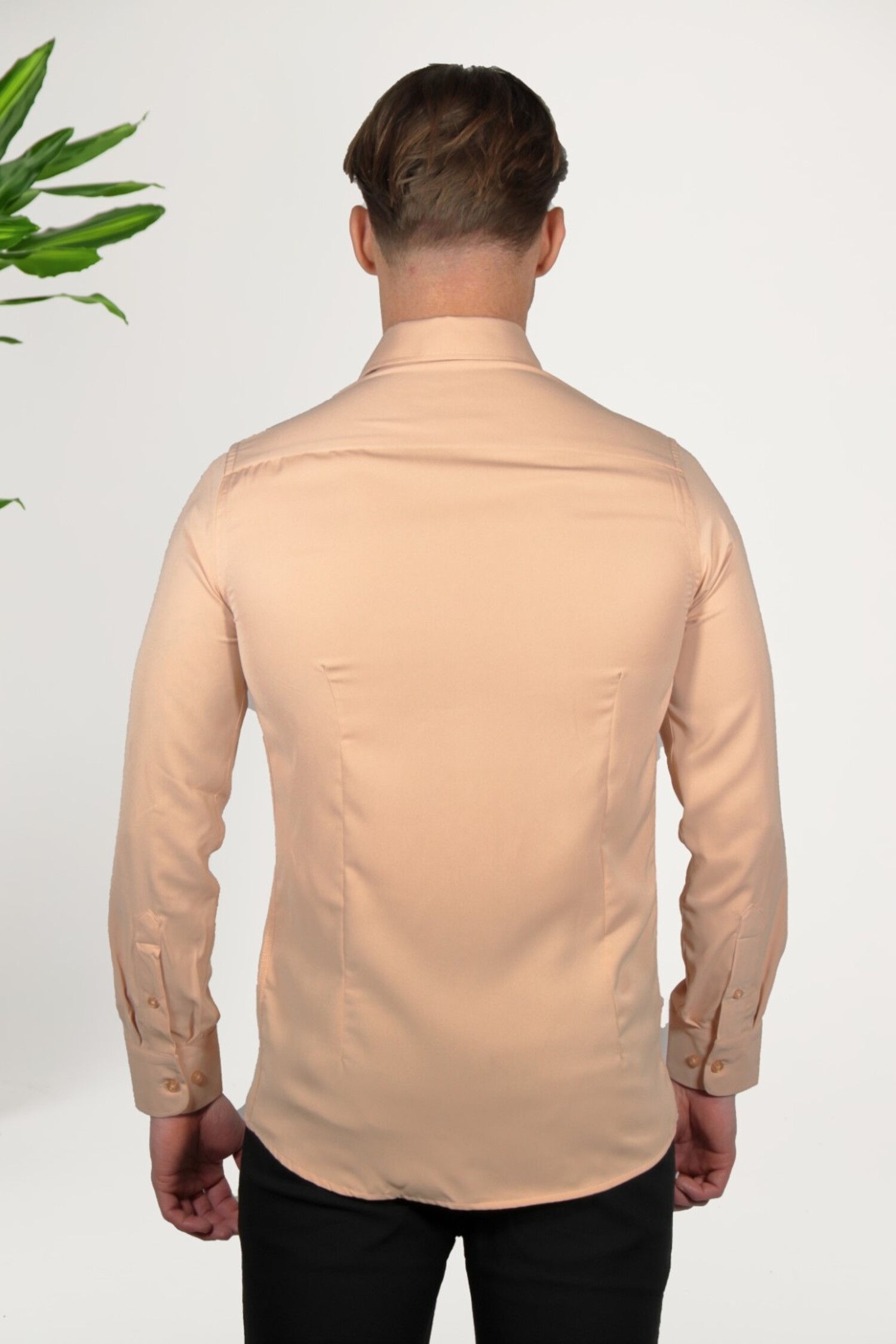 Stretch Overhemd Beige Voor maar 49 95 VALENCI VALENCI