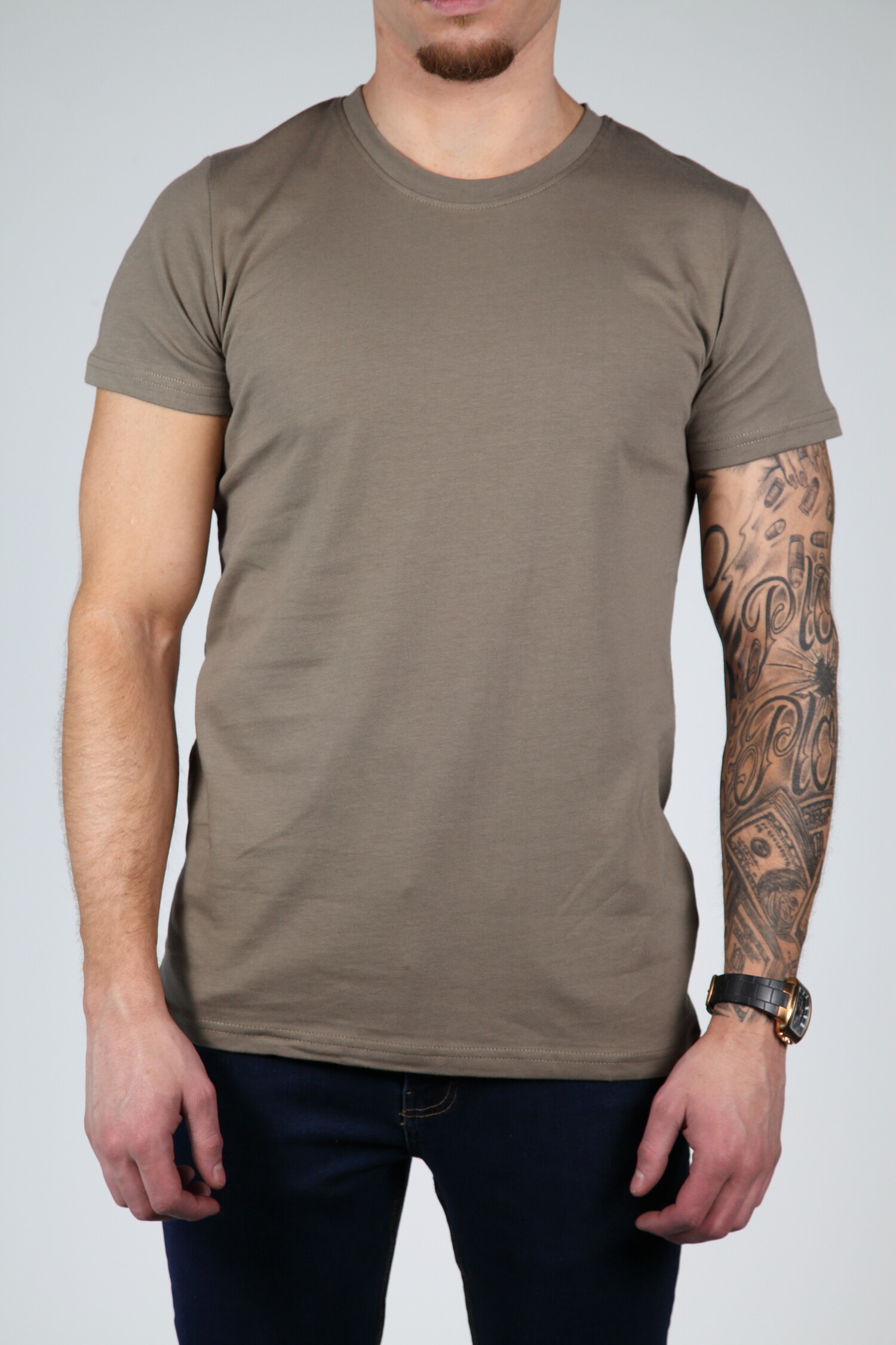 Bruine T shirt Basic Valenci Gratis verzending vanaf 70 VALENCI