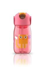 Zoku Drinkfles Kids Flip met Rietje 400 ml - Roze