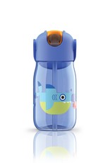 Zoku Drinkfles Kids Flip met Rietje 400 ml - Blauw