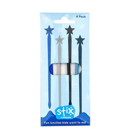 Lunch Punch Stix Lange prikkers - Ster Blauw