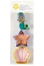 Wilton Set koekjesuitstekers - sea life (set van 3)