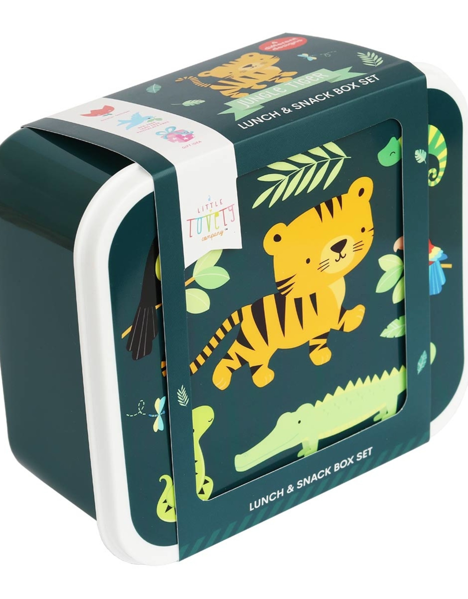 A Little Lovely Company Lunch en snackbox set - Jungle tiger