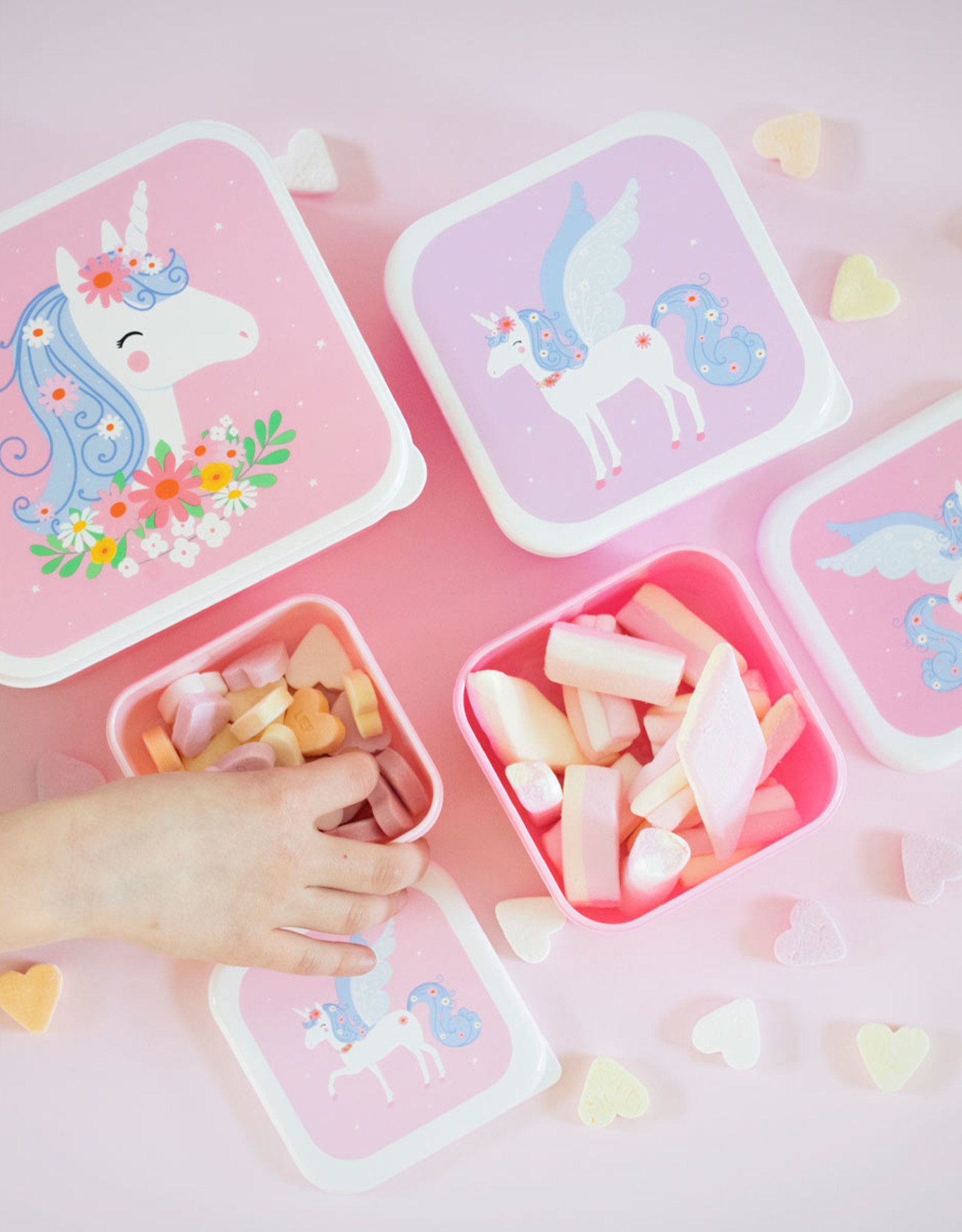 A Little Lovely Company Lunch en snackbox set - Unicorn