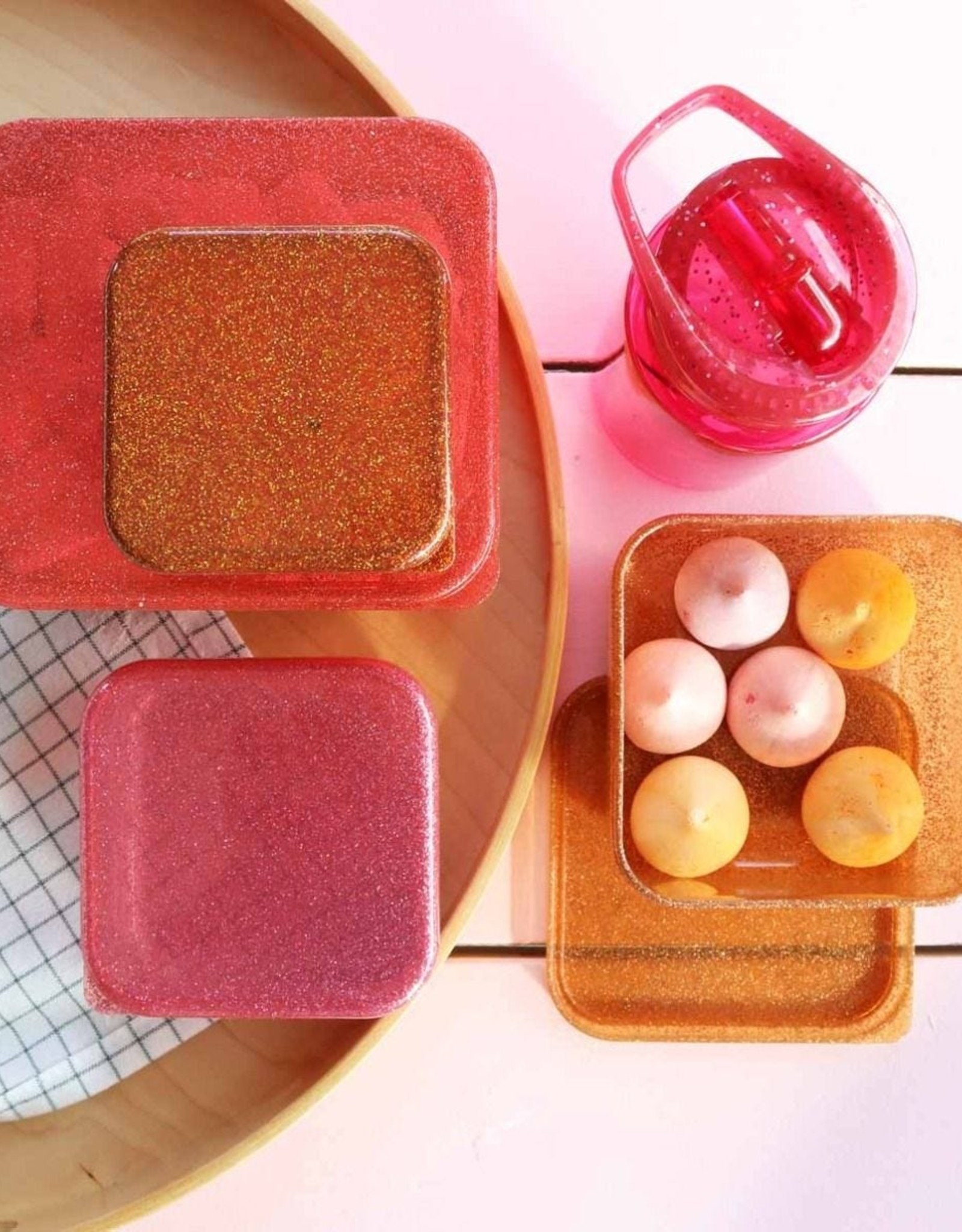 A Little Lovely Company Lunch en snackbox set - Autumn pink