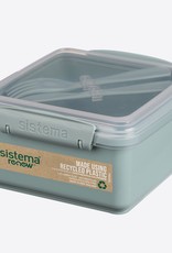 Sistema Sistema Renew lunchbox met bestek Lunch Plus 1.2L - donkerblauw