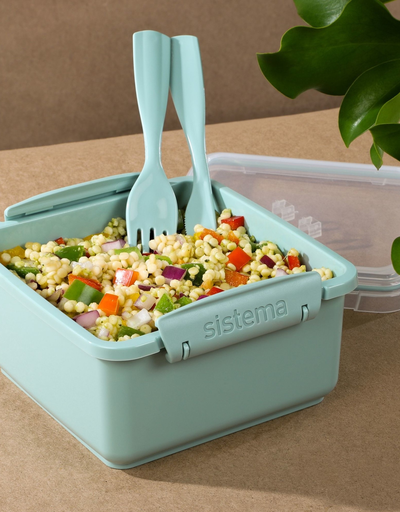 Sistema Sistema Renew lunchbox met bestek Lunch Plus 1.2L - donkerblauw