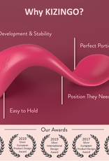 Kizingo Peuterlepel - Ergonomische lepel voor zelfstandig eten - Roze