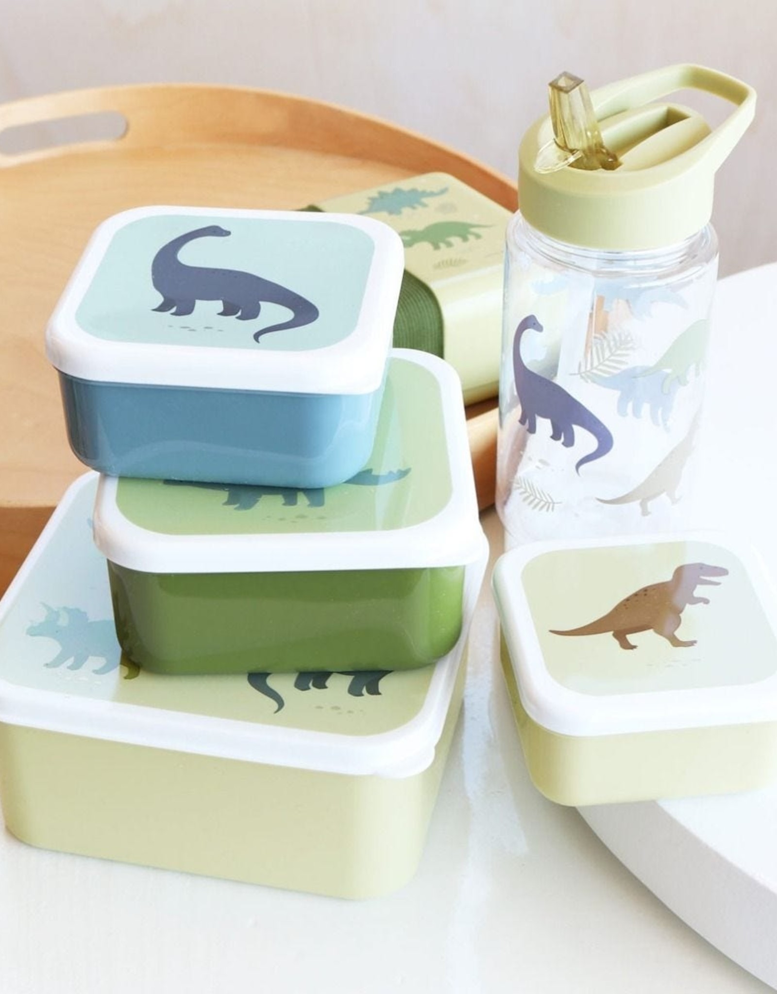 A Little Lovely Company Lunch en snackbox set - Dinosaurussen