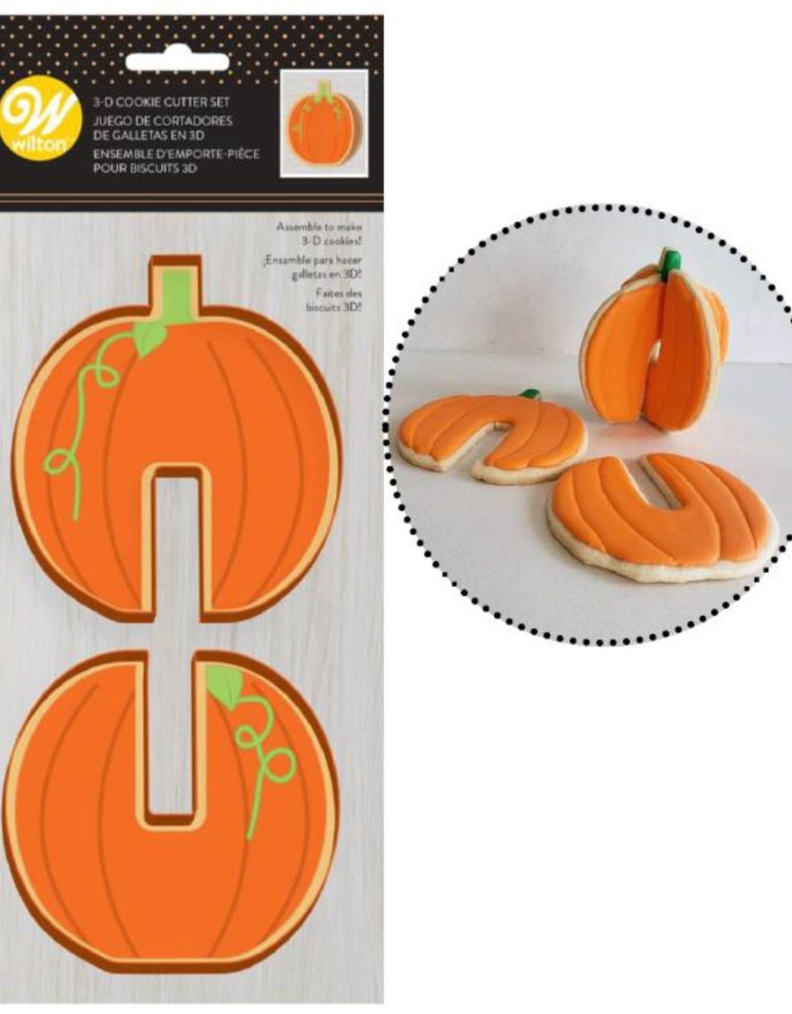 Wilton Wilton 3D Cookie Cutter Pompoen Set/2