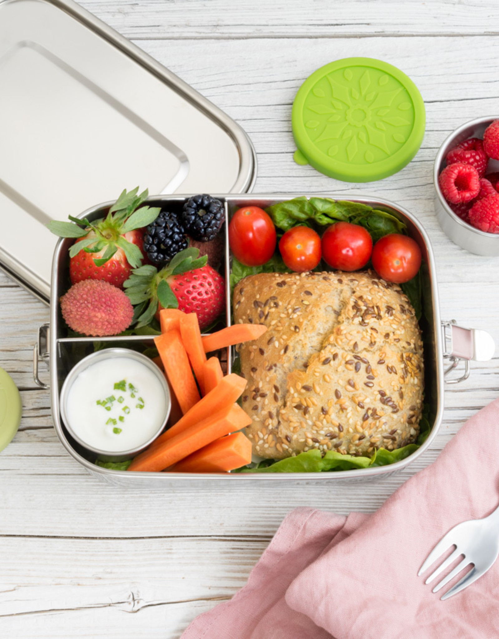 LEKKABOX Spork in RVS 10 cm - Zilver