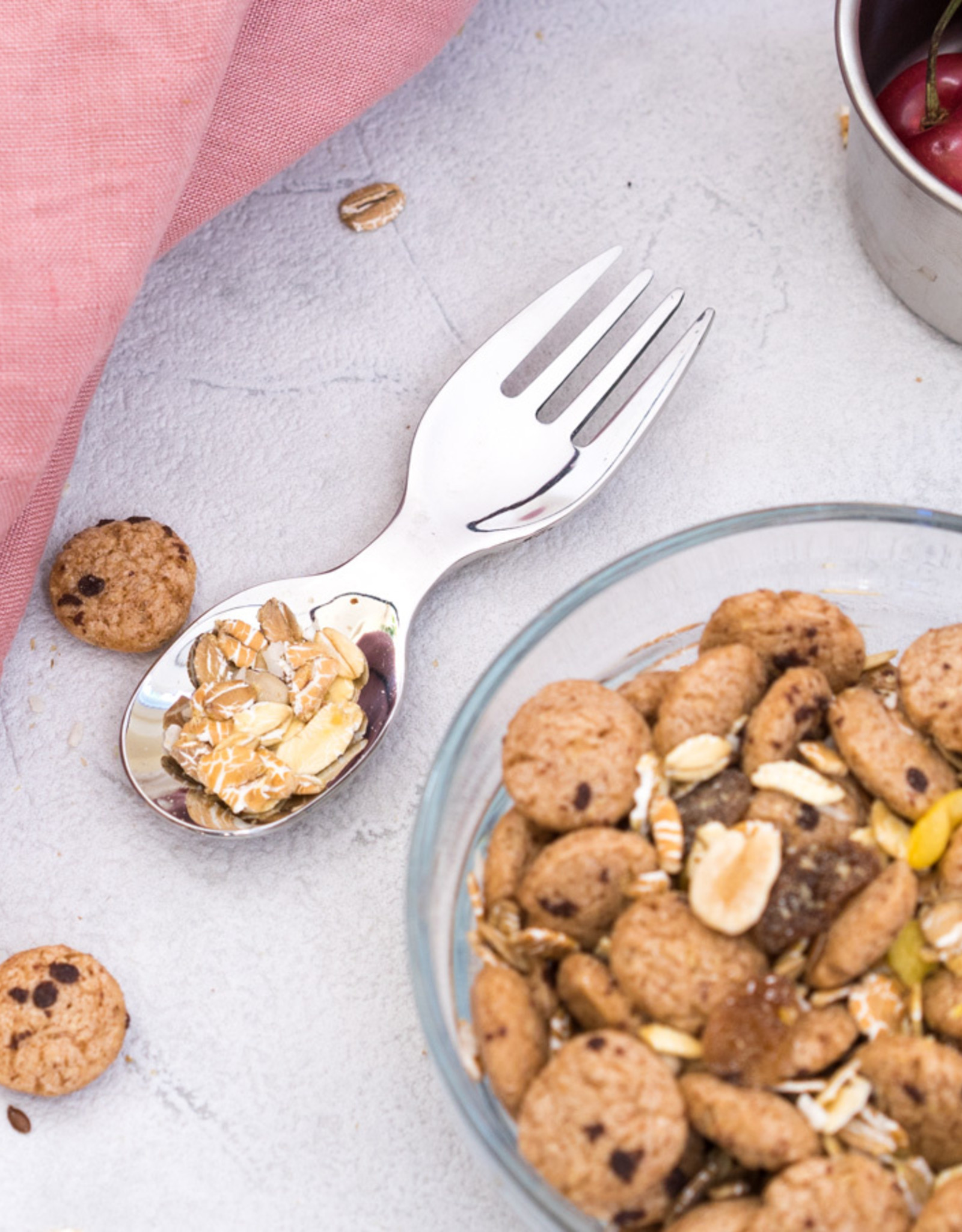 LEKKABOX Spork in RVS 10 cm - Zilver