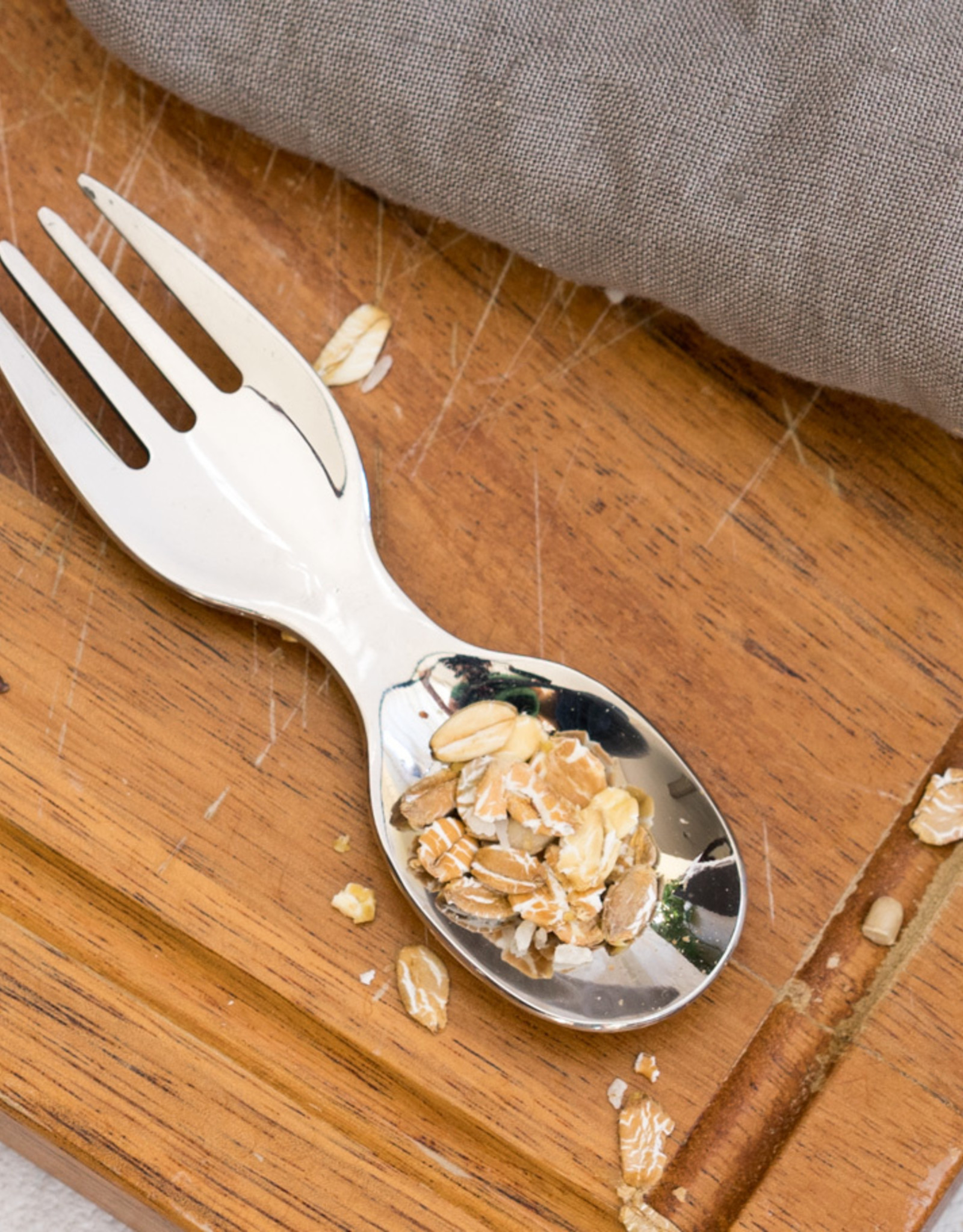 LEKKABOX Spork in RVS 10 cm - Zilver