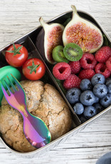 LEKKABOX Spork in RVS 10 cm - Regenboog