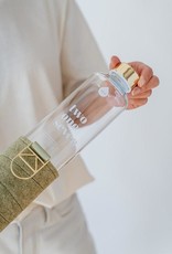 Equa Glazen drinkfles met cover - Pistachio 750 ml