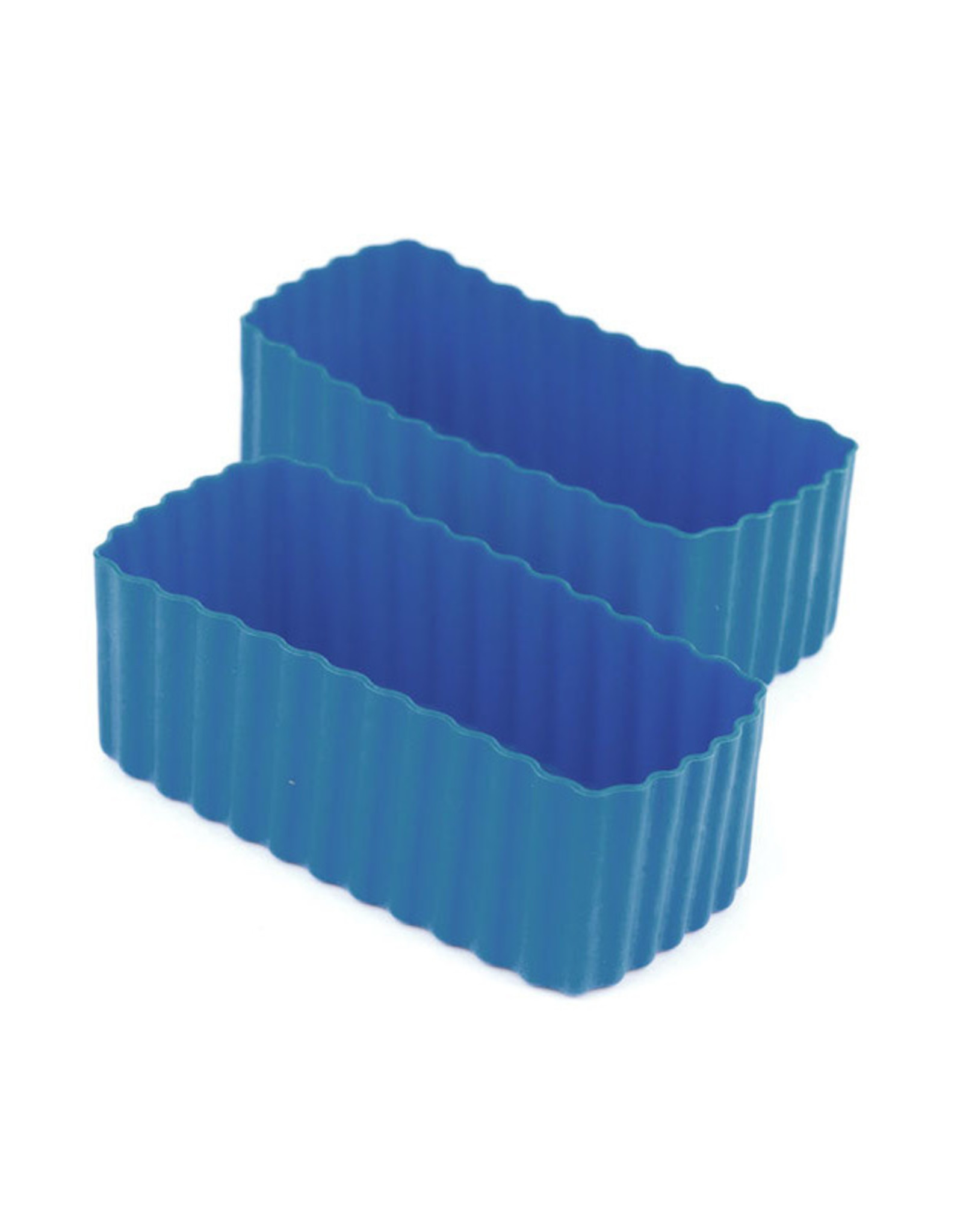 Little Lunch Box Co Little Lunch Box Silicone Bento Cups - Rechthoek Set/2 Blauw