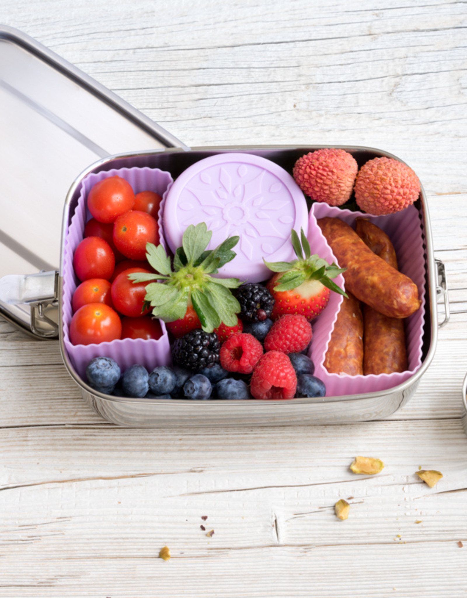 LEKKABOX Lekkabox Dipper - Set van 2 RVS dippotjes - Lavender