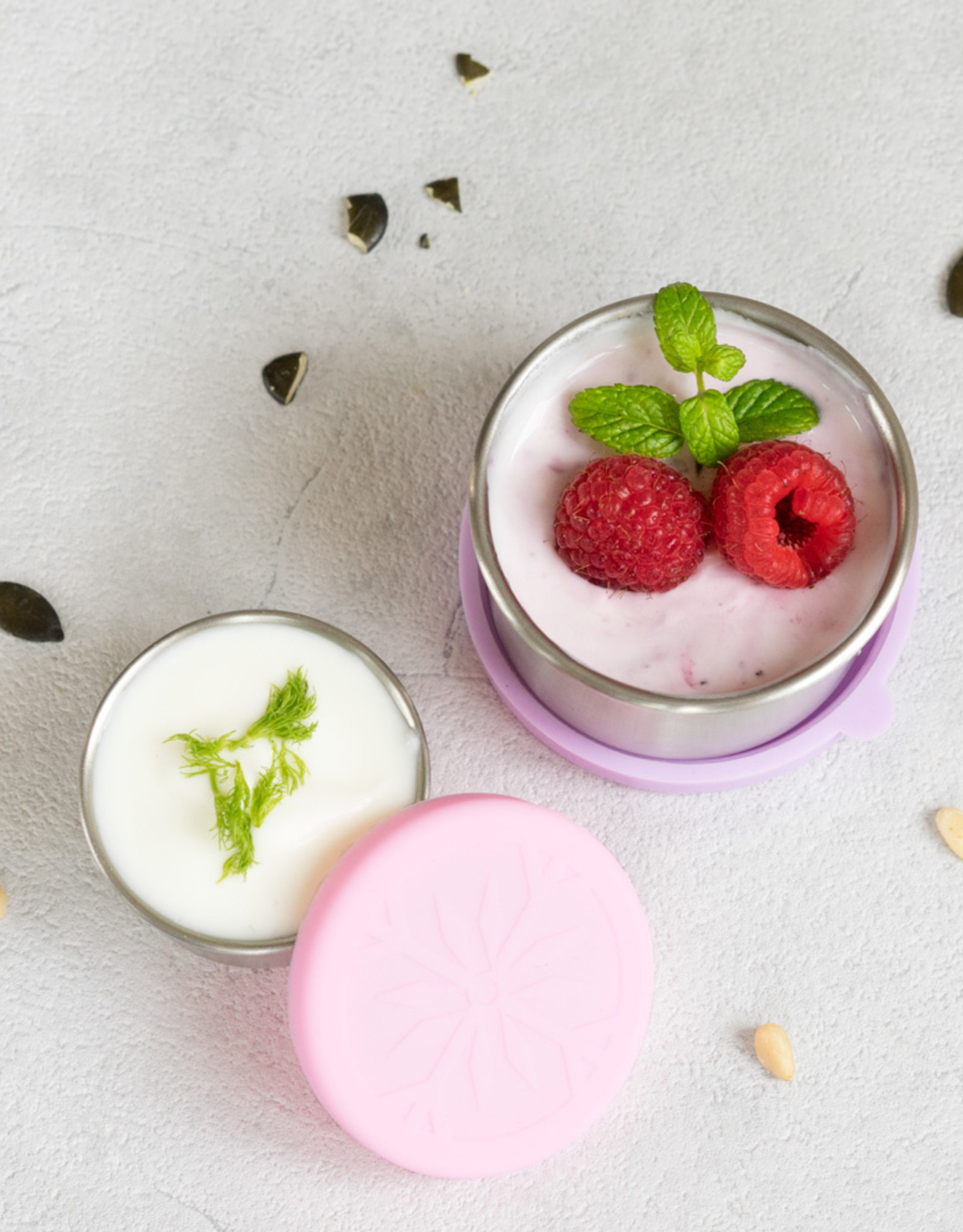 LEKKABOX Lekkabox Dipper - Set van 2 RVS dippotjes - Lavender