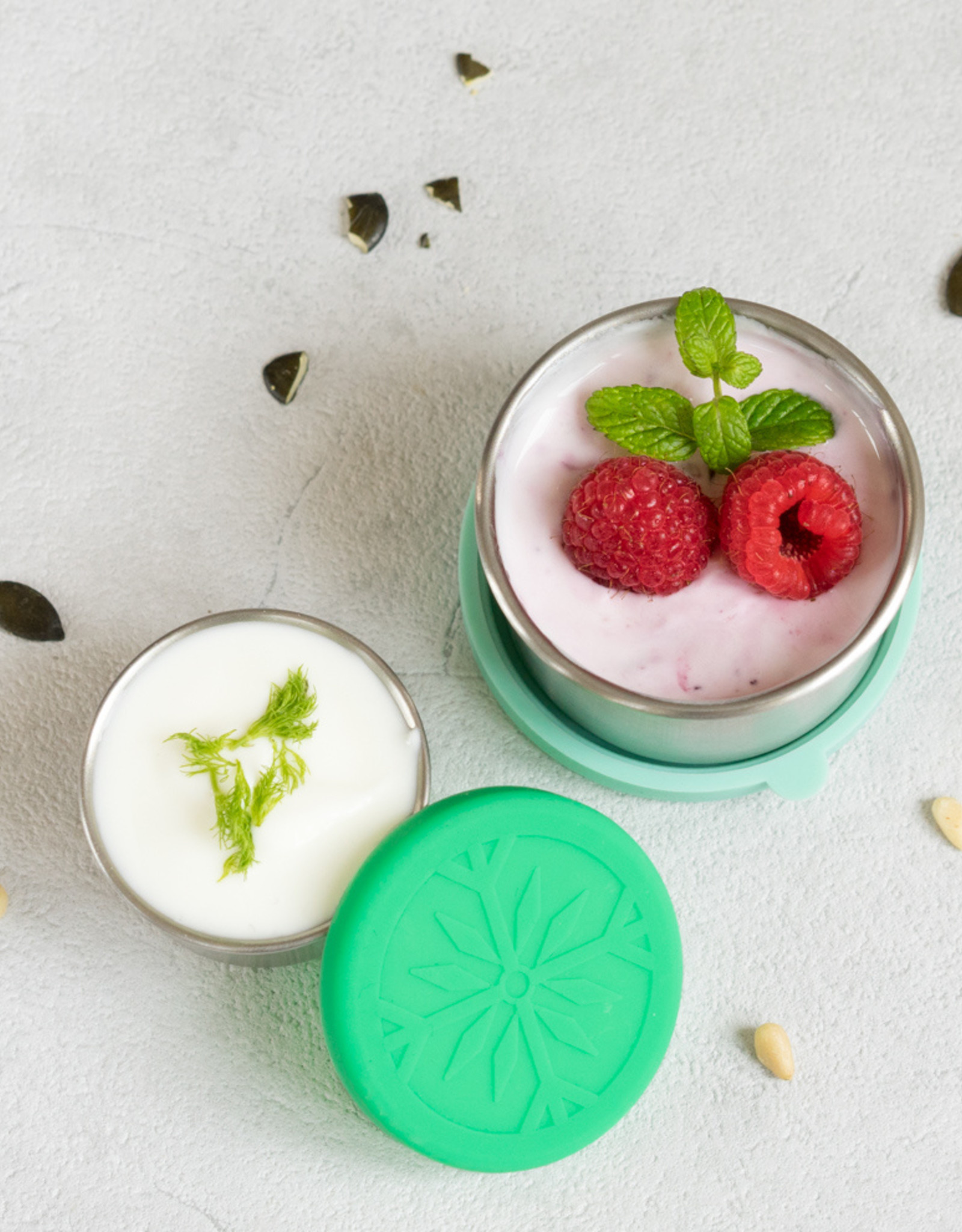 LEKKABOX Lekkabox Dipper - Set van 2 RVS dippotjes - Groen