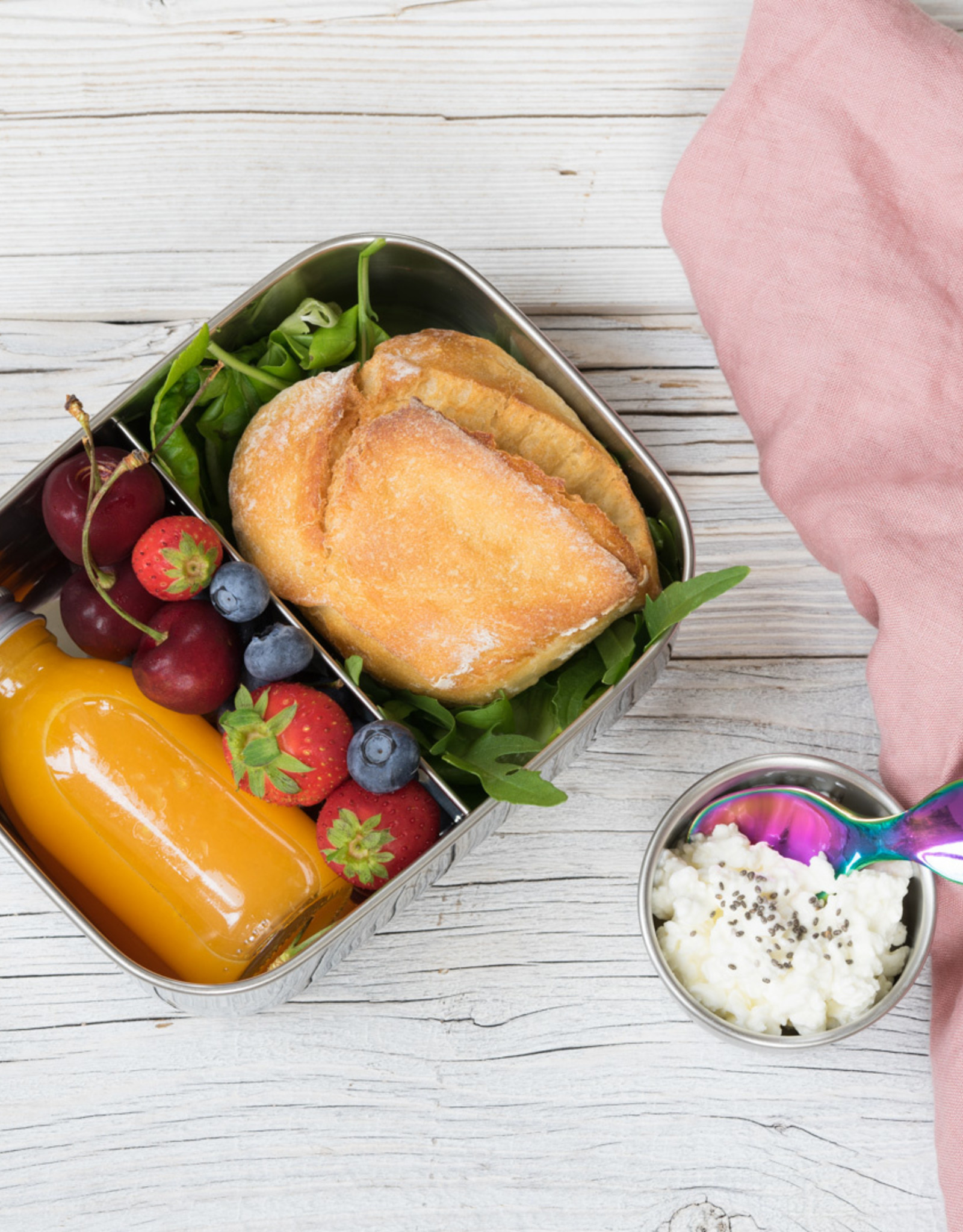 LEKKABOX Lekkabox Dipper - Set van 2 RVS dippotjes - Groen