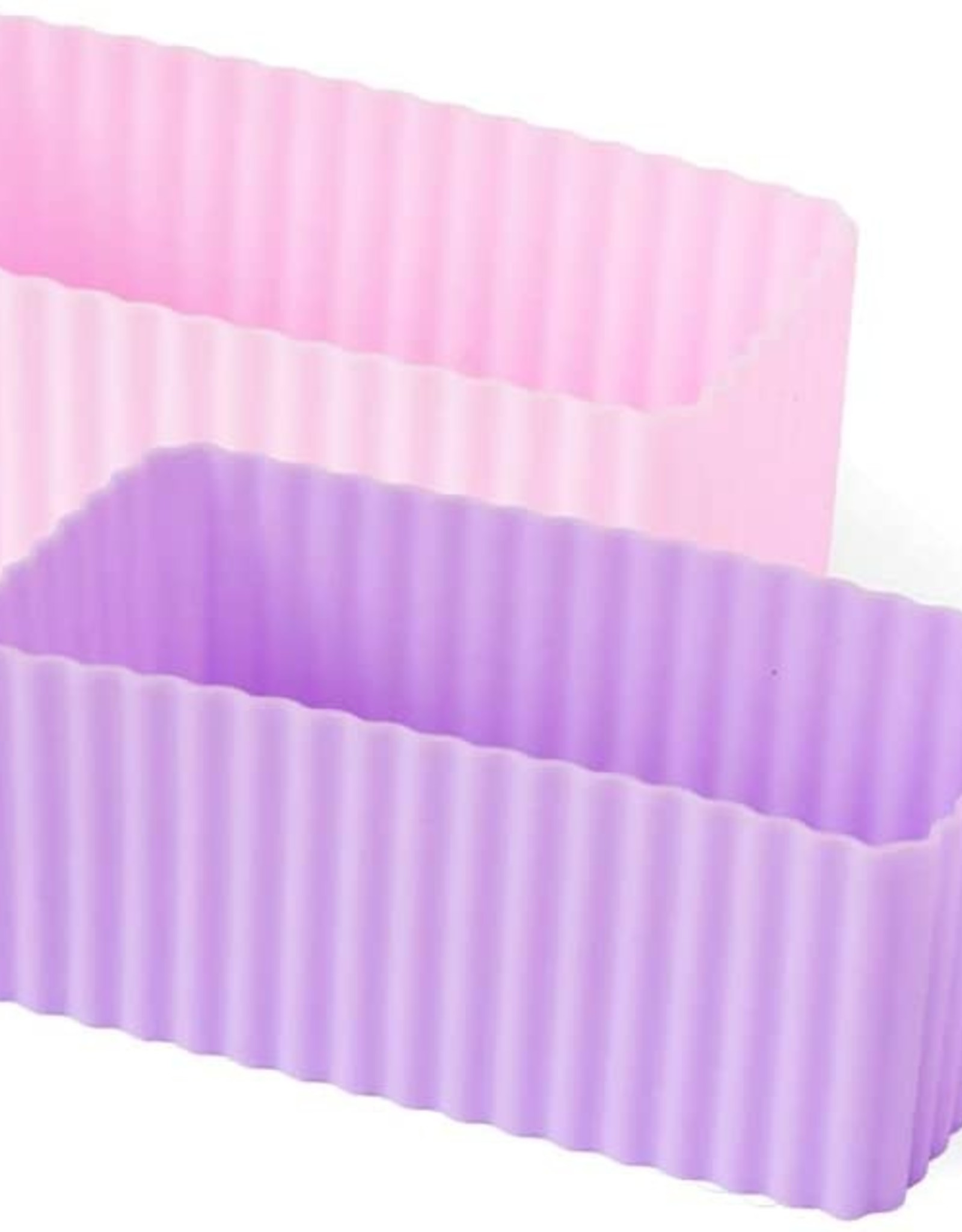 LEKKABOX Silicone Bento Cups - Rechthoek set/2 - Lavender