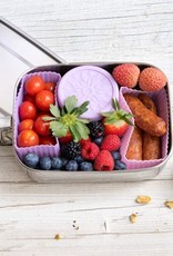 LEKKABOX Silicone Bento Cups - Rechthoek set/2 - Lavender