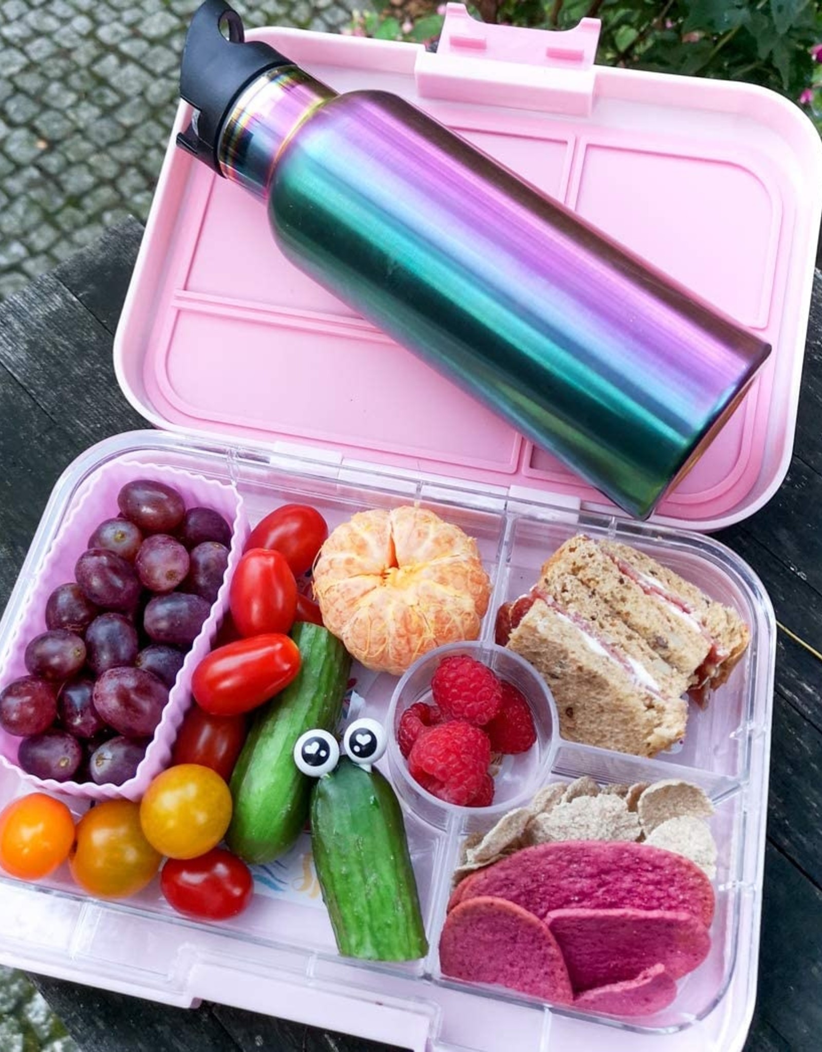 LEKKABOX Silicone Bento Cups - Rechthoek set/2 - Lavender