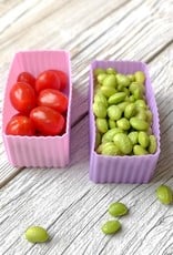 LEKKABOX Silicone Bento Cups - Rechthoek set/2 - Lavender