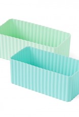 LEKKABOX Silicone Bento Cups - Rechthoek set/2 - Pastel