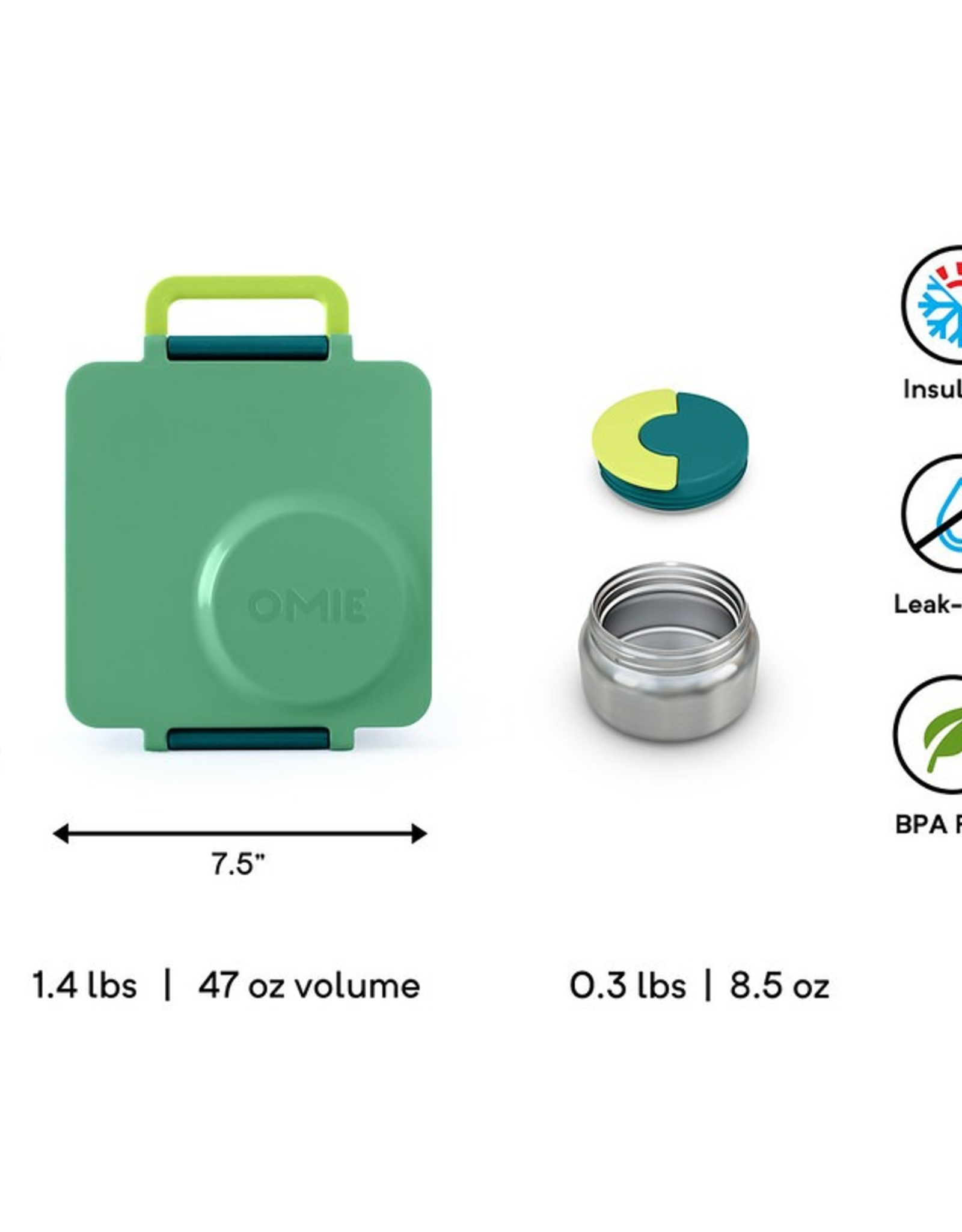 OmieLife OmieLife Bentobox - Groen