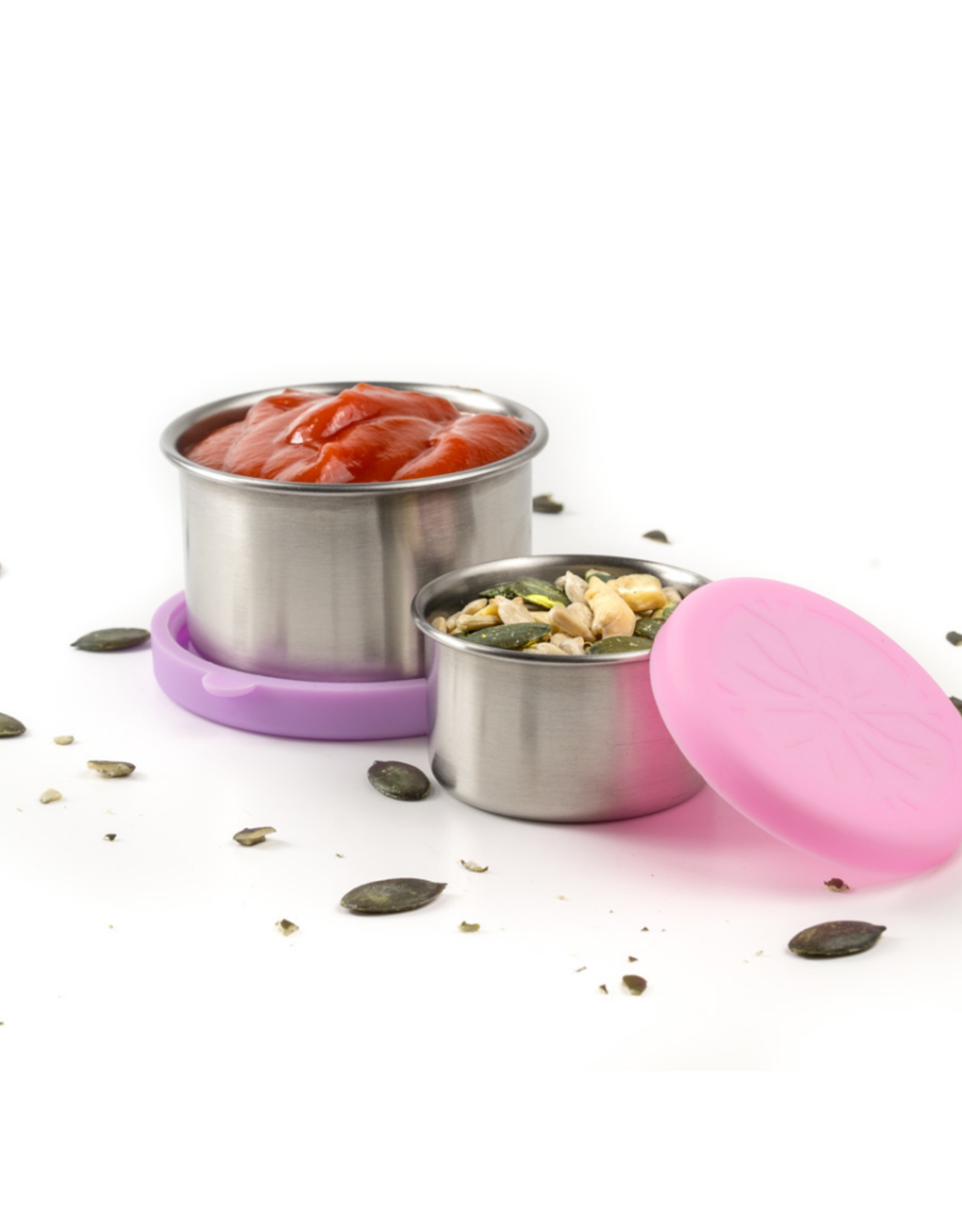 LEKKABOX Lekkabox Dipper RVS -  set/2 Lila