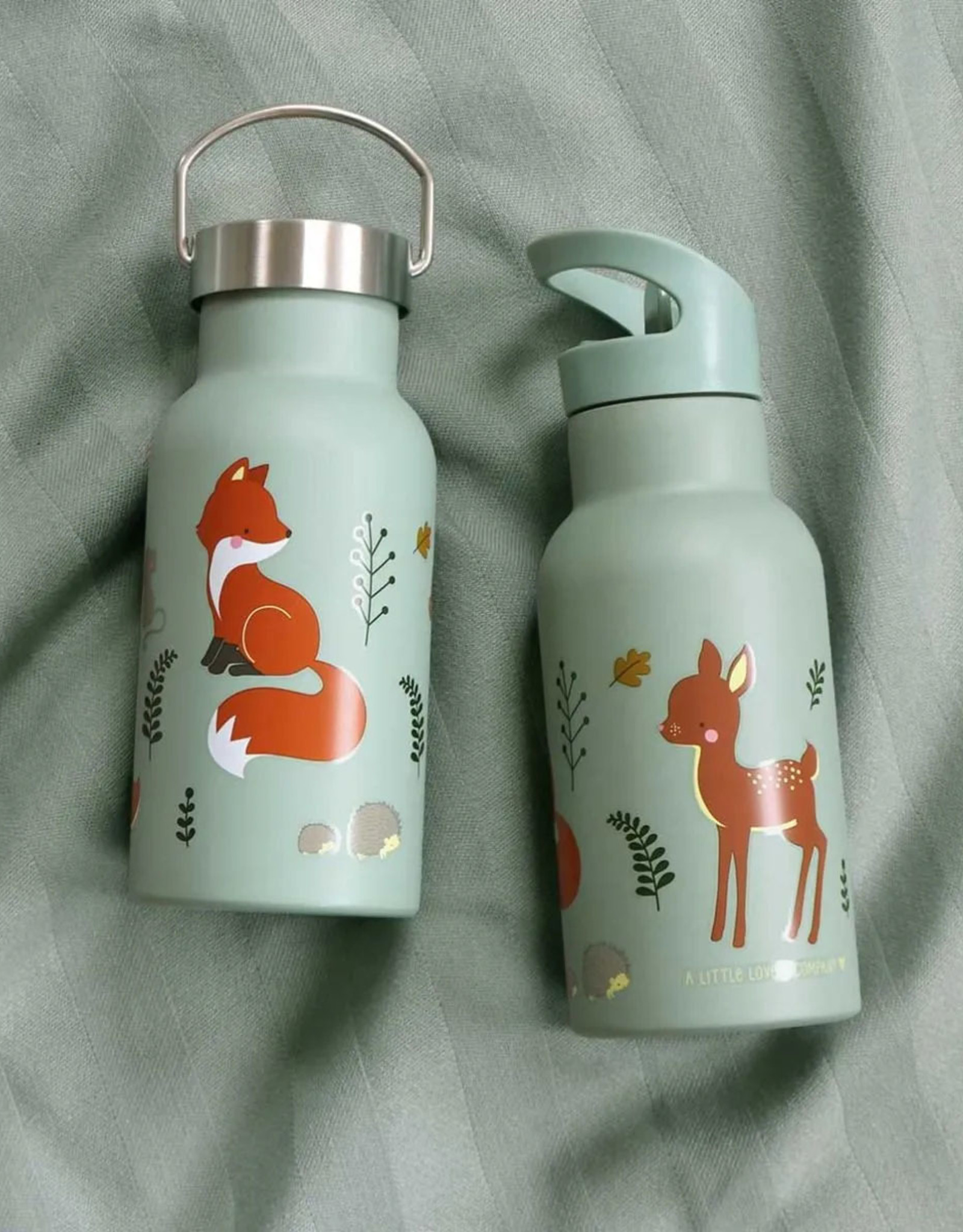 A Little Lovely Company RVS Drinkfles 350 ml - Bosvriendjes