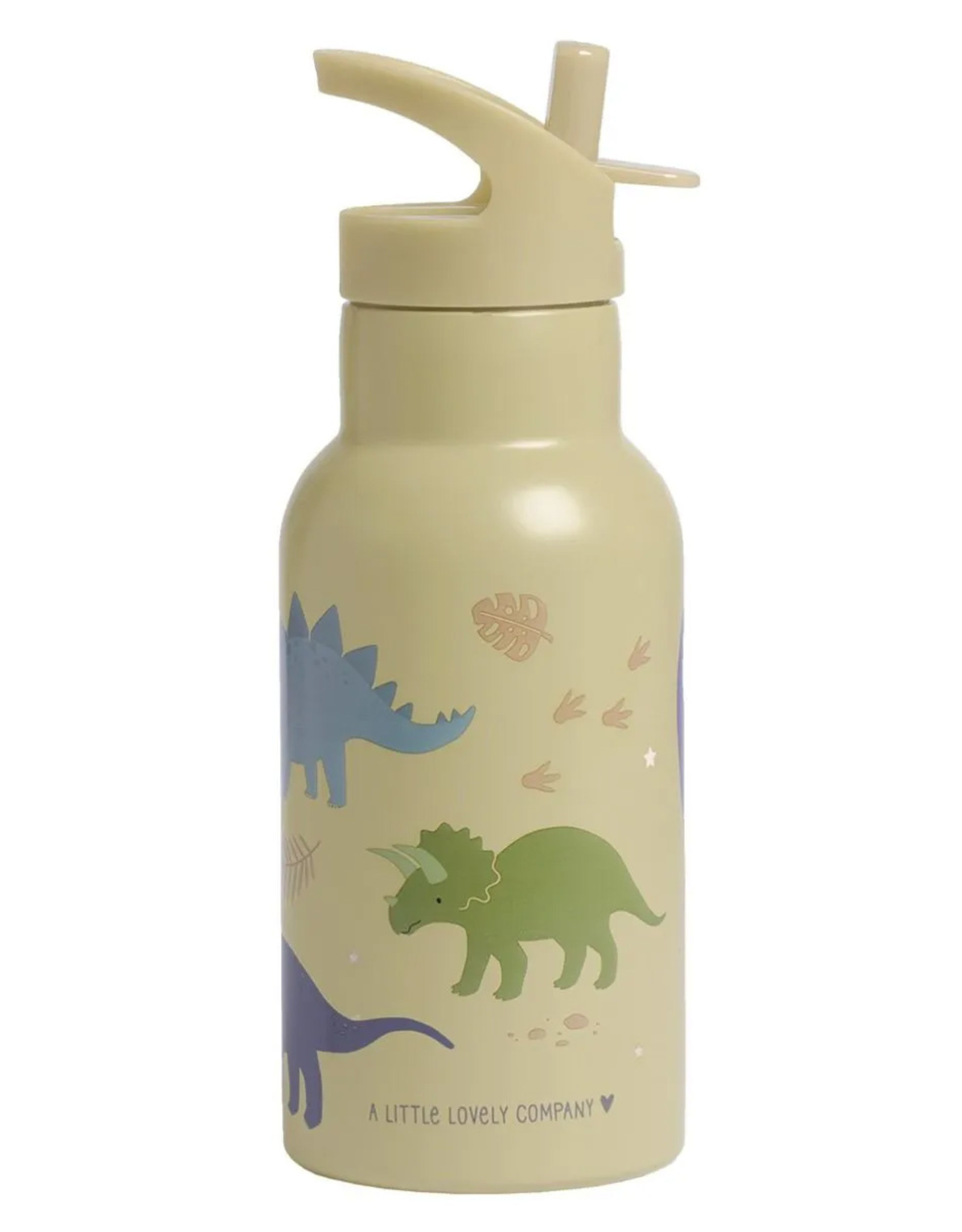 A Little Lovely Company RVS Drinkfles 350 ml - Dinosaurussen