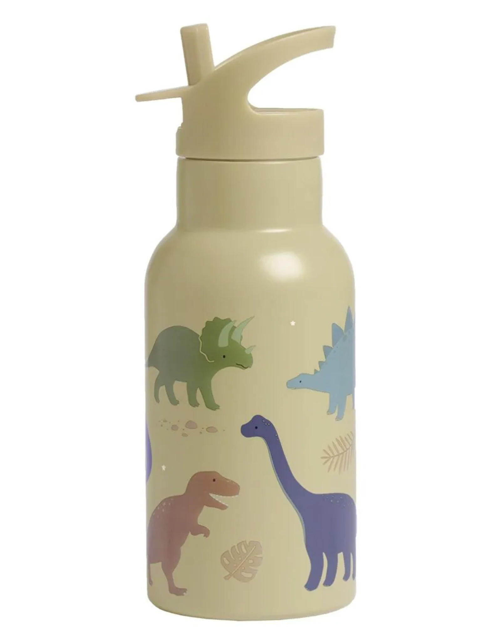 A Little Lovely Company RVS Drinkfles 350 ml - Dinosaurussen