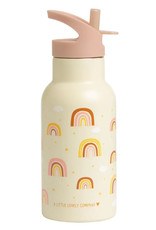 A Little Lovely Company RVS Drinkfles 350 ml - Regenbogen