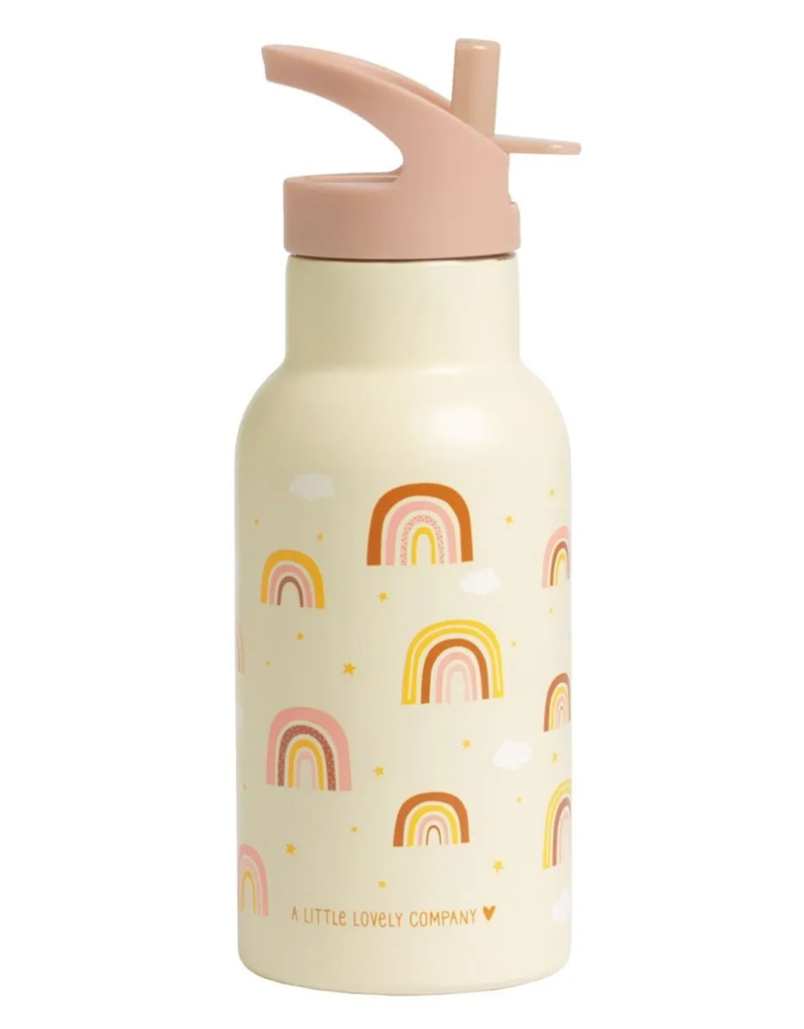 A Little Lovely Company RVS Drinkfles 350 ml - Regenbogen
