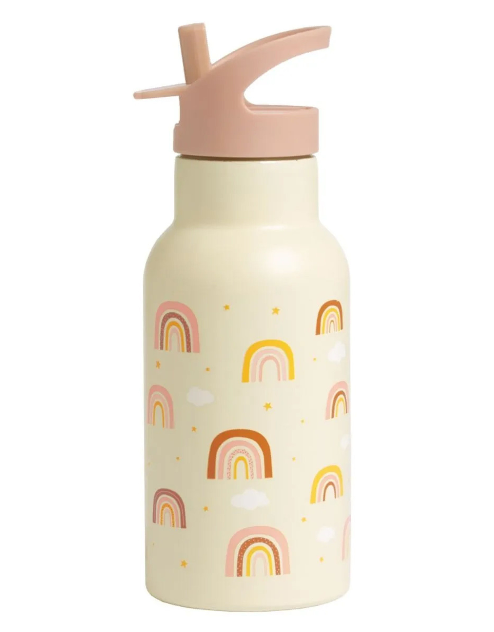 A Little Lovely Company RVS Drinkfles 350 ml - Regenbogen