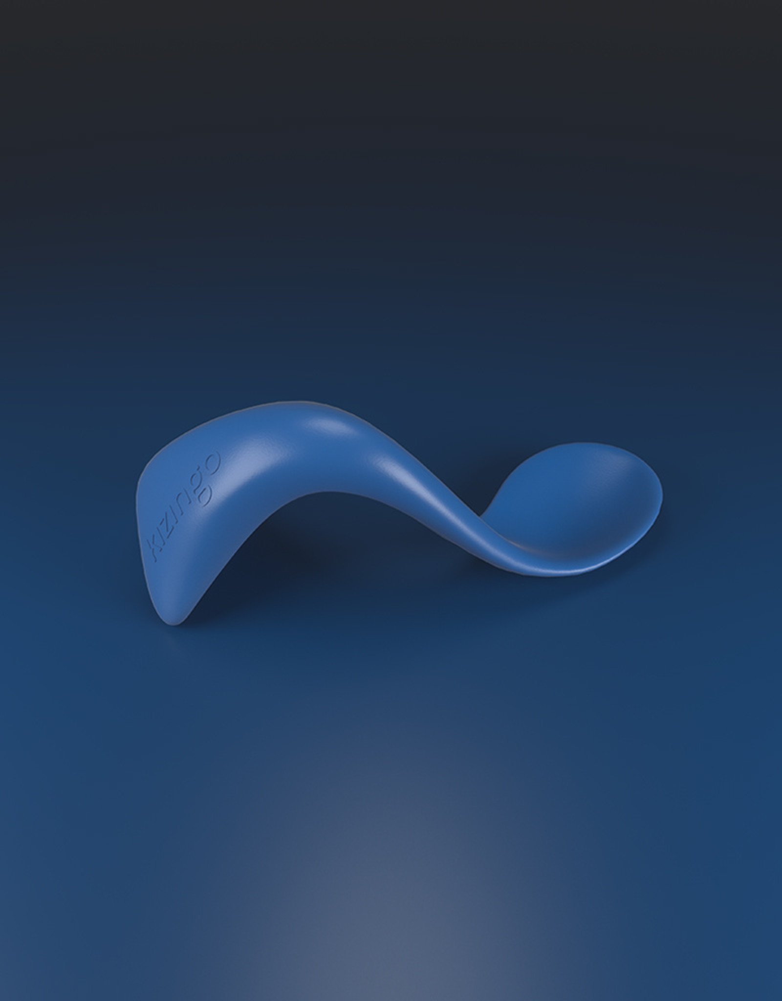 Kizingo Peuterlepel - Ergonomische lepel voor zelfstandig eten - Blauw