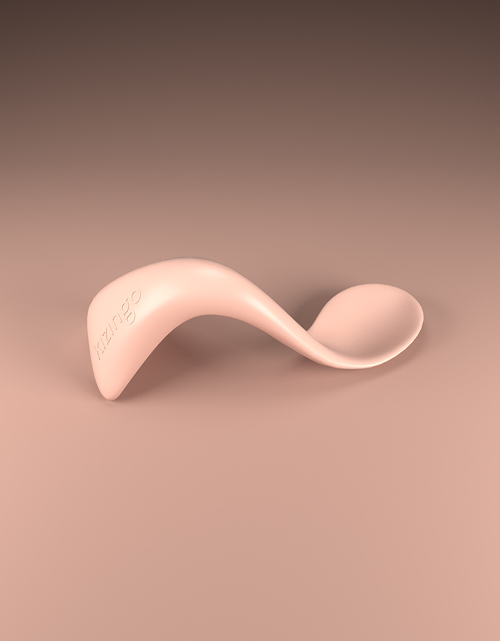 Kizingo Peuterlepel - Ergonomische lepel voor zelfstandig eten - Peach