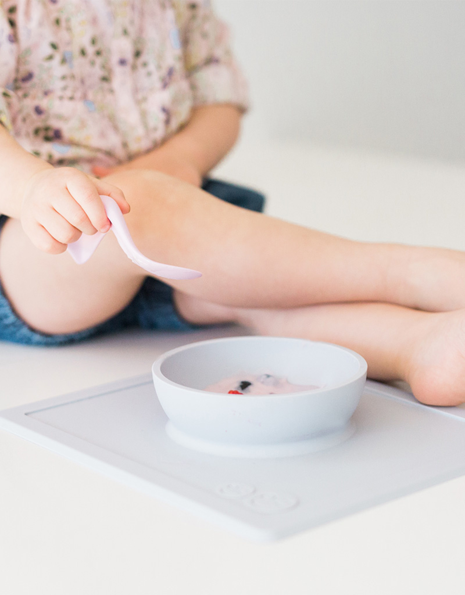 Kizingo Peuterlepel - Ergonomische lepel voor zelfstandig eten - Peach