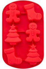 Wilton Wilton Siliconen Bakvorm Sok/Gingerbread/Kerstboom