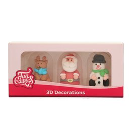 FunCakes Suikerdecoratie - 3D Kerstfiguren Set/3